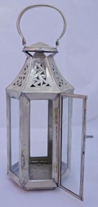 Modern Moroccan Berber Glass Panelled Tealight Lantern